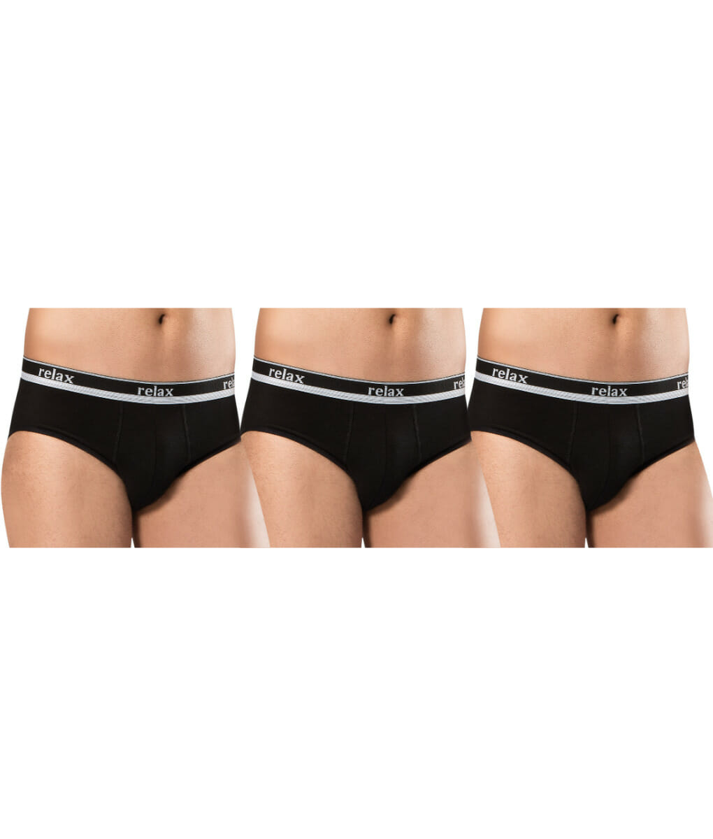Μαύρα ανδρικά σλιπ με εξωτερικό λάστιχο 3pack