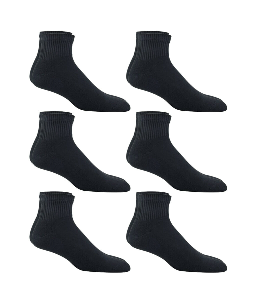 Πακέτο ανδρικές ημίκοντες κάλτσες σε μαύρο χρώμα 6 ζεύγη