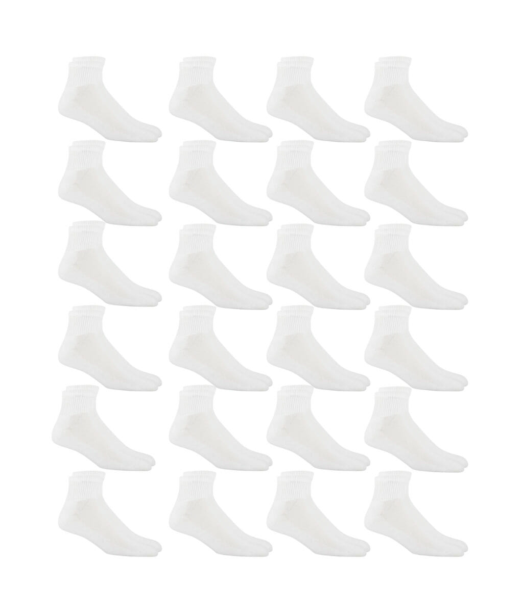 Πακέτο ανδρικές ημίκοντες κάλτσες σε λευκό χρώμα 24 ζεύγη 211539 24pack White