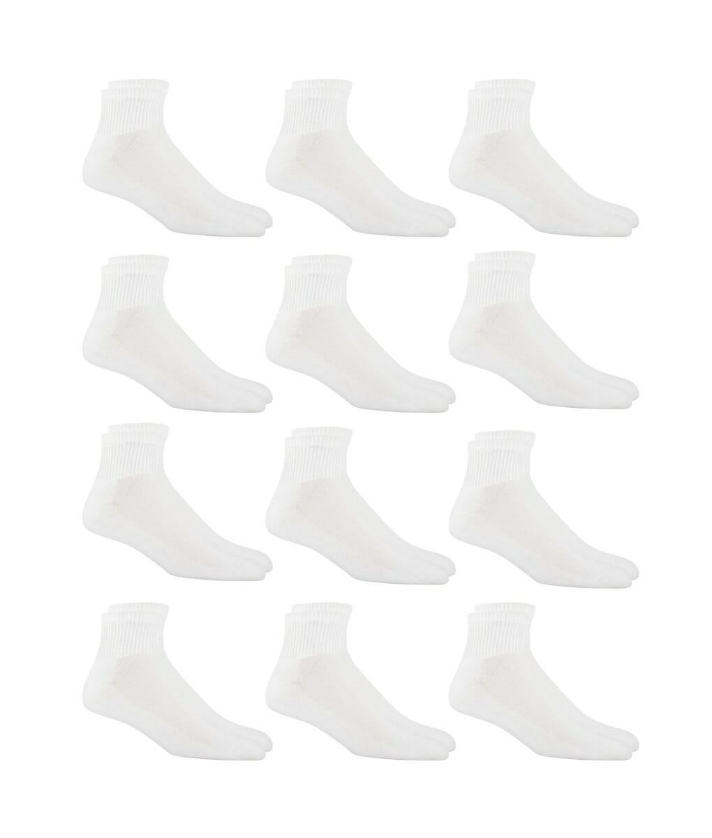 Πακέτο ανδρικές ημίκοντες κάλτσες σε λευκό χρώμα 12 ζεύγη 211539 12pack White