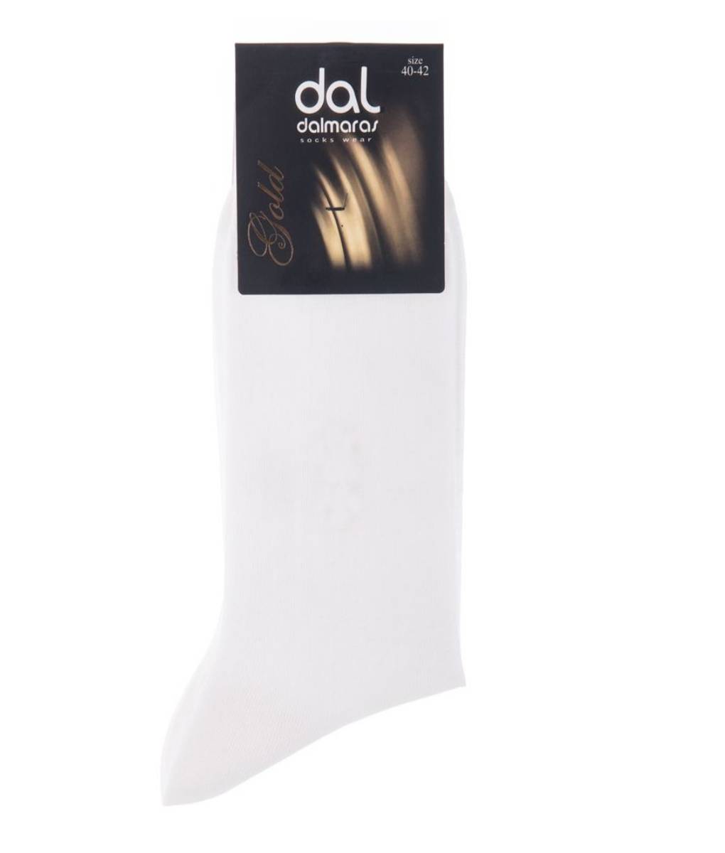Dal Ανδρική μερσεριζέ κάλτσα Dal 400 Λευκό