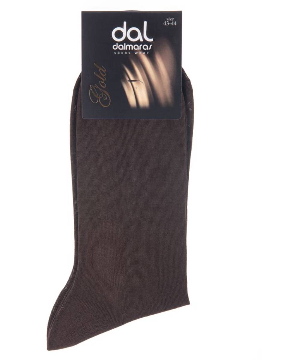 Dal Ανδρική μερσεριζέ κάλτσα Dal 400 Καφέ