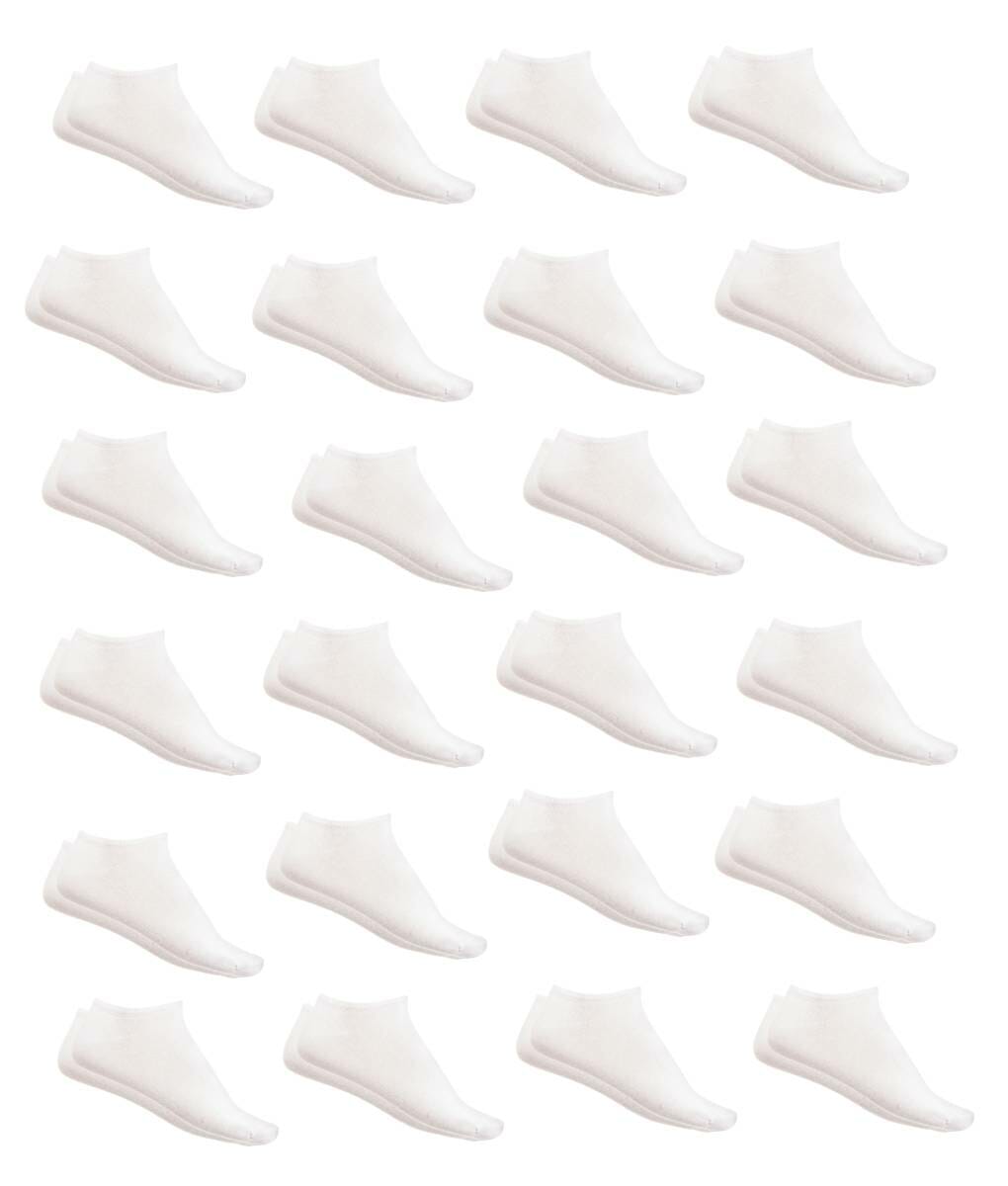 Ανδρικές βαμβακερές κάλτσες κοφτές 24 ζεύγη σε λευκό χρώμα